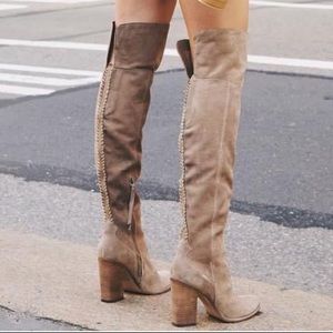 Dolce Vita Cliff Taupe OVER THE KNEE SUEDE BOOTS 9.5 NEVER WORN